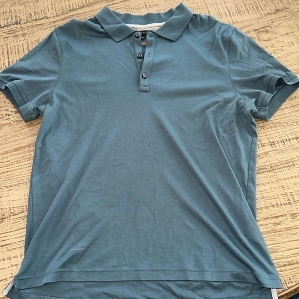 Banana Republic, short sleeve blue polo shirt, size L